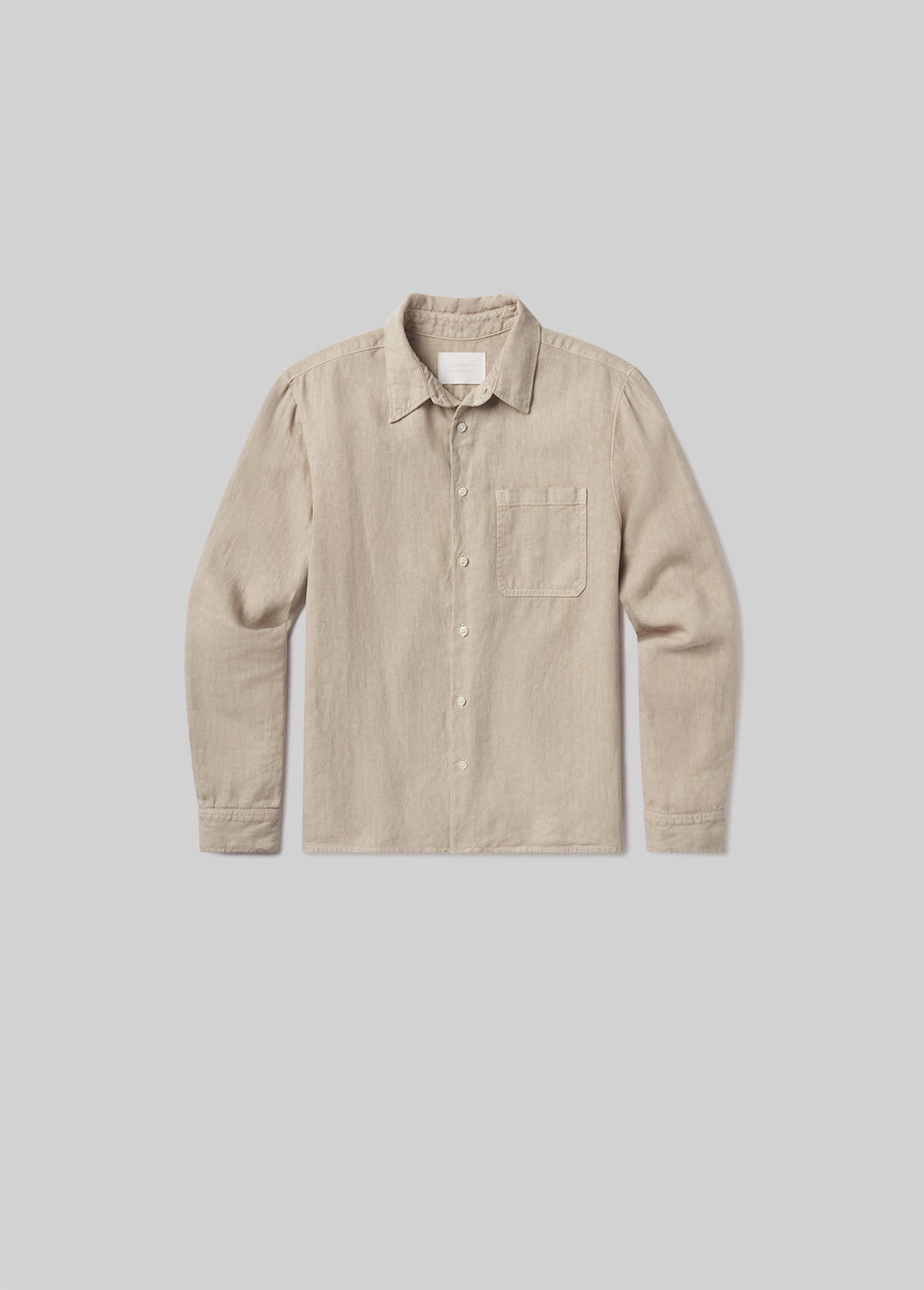 Single Pocket Workshirt in Wheat flat