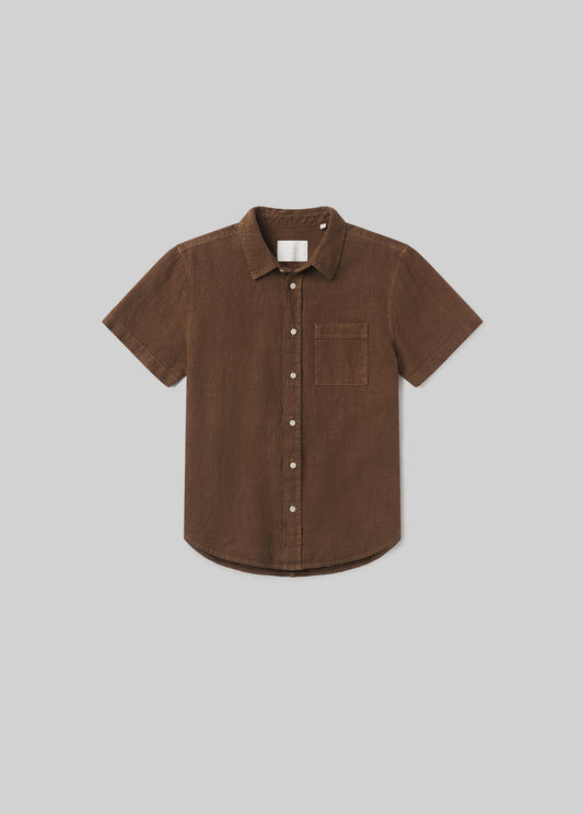 Short Sleeve Pocket Cairo Shirt in Kelp flat