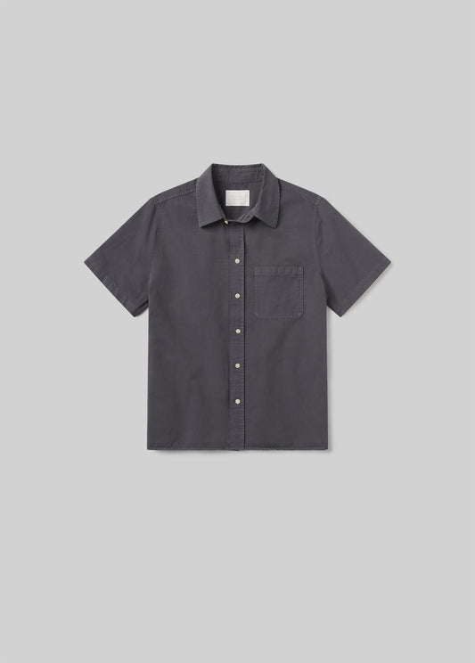Short Sleeve Pocket Cairo Shirt in Slate flat