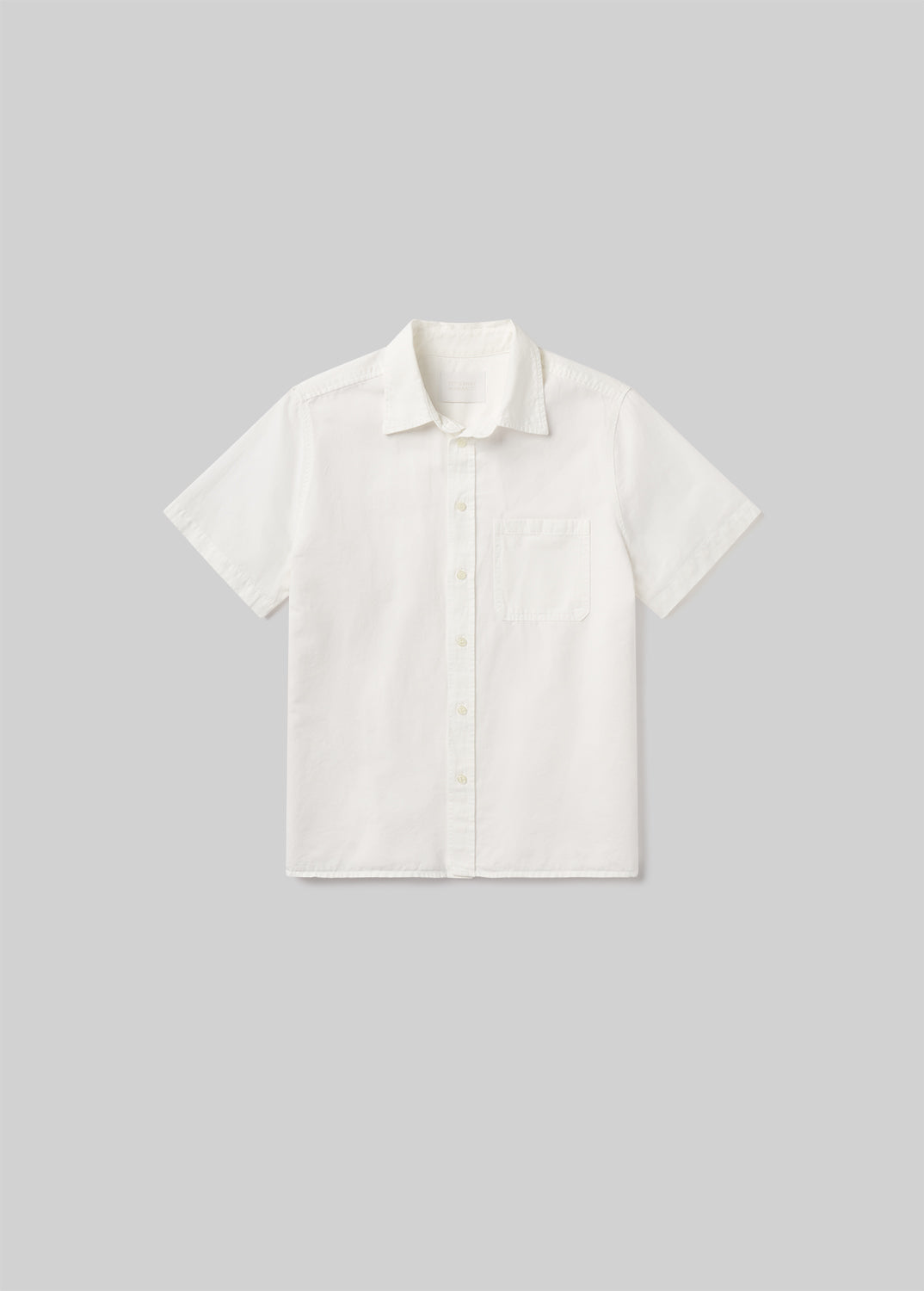 Short Sleeve Pocket Cairo Shirt in Soft White flat