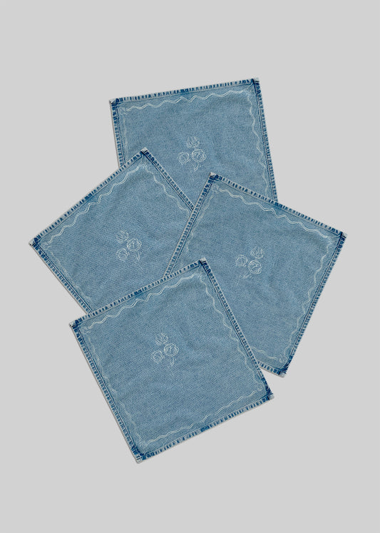 Moda Table Napkin Set Of 4 in Medium Indigo