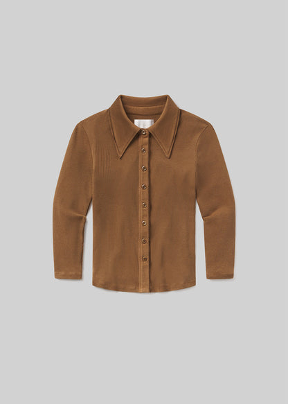 3/4 Sleeve Gila Polo in Manuka flat