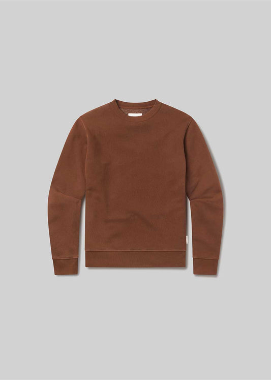 Copper crewneck sweatshirt, front product view