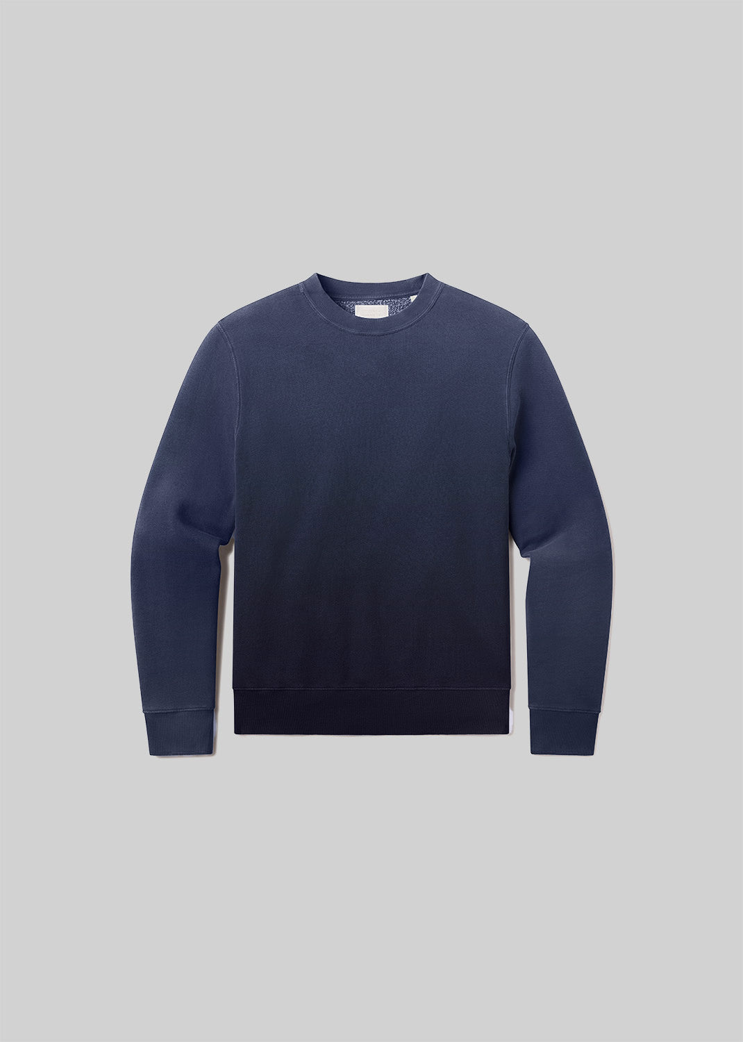Washed marine blue crewneck sweatshirt, front product view