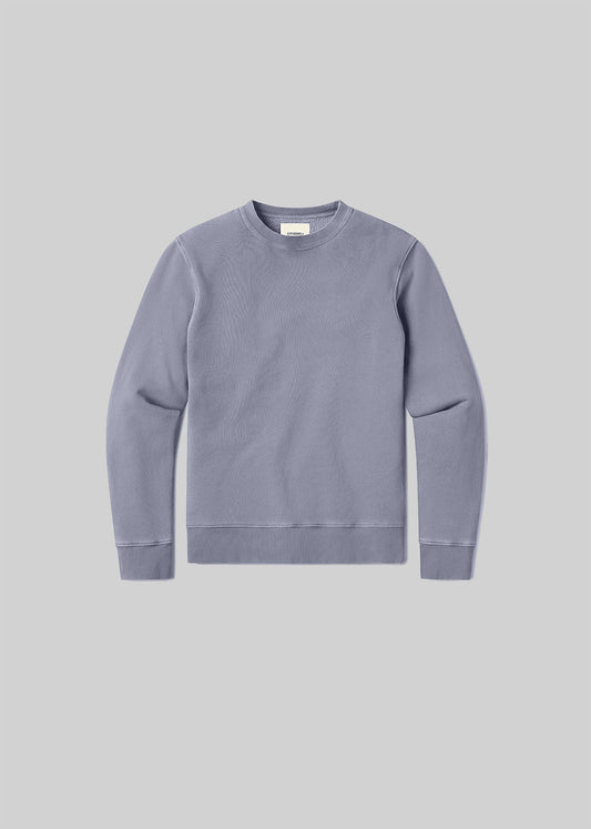 Heron grey crewneck sweatshirt, front product view