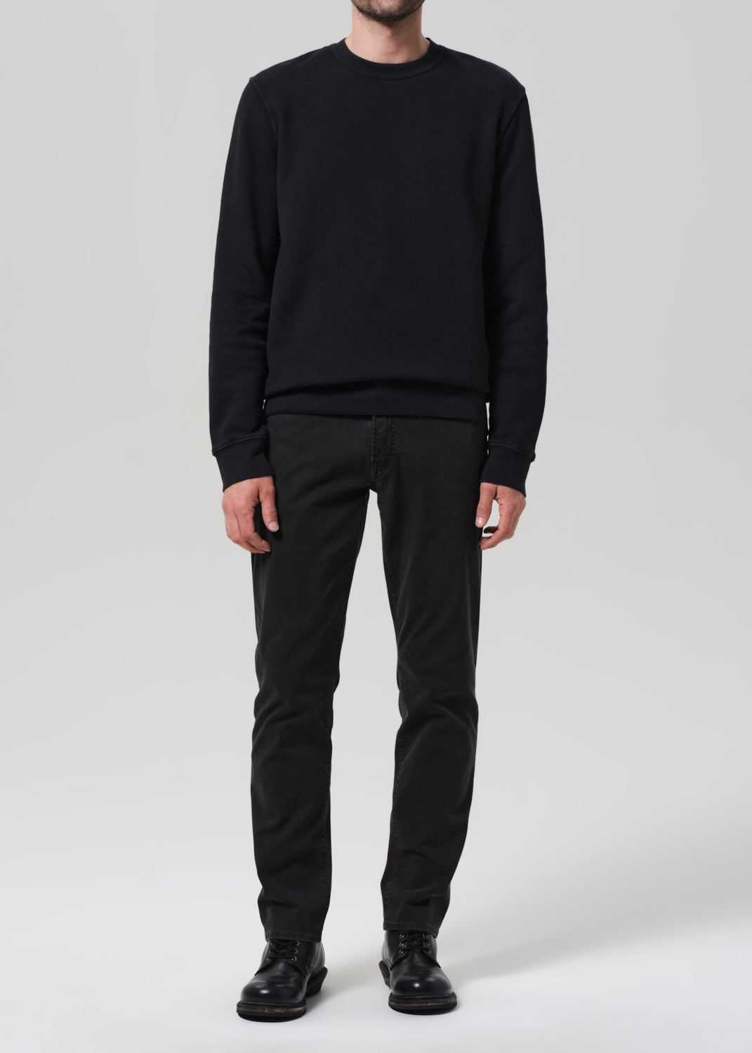 Vintage Crewneck Sweatshirt in Washed Black front