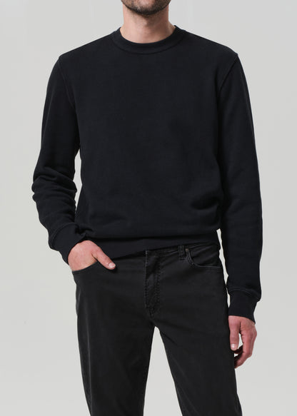 Vintage Crewneck Sweatshirt in Washed Black front