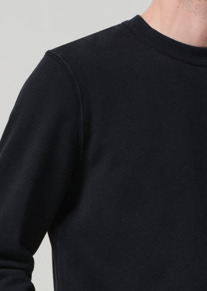 Vintage Crewneck Sweatshirt in Washed Black detail