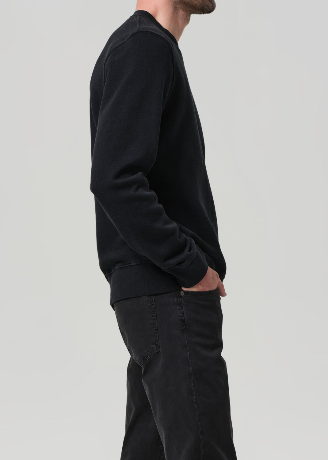 Vintage Crewneck Sweatshirt in Washed Black side