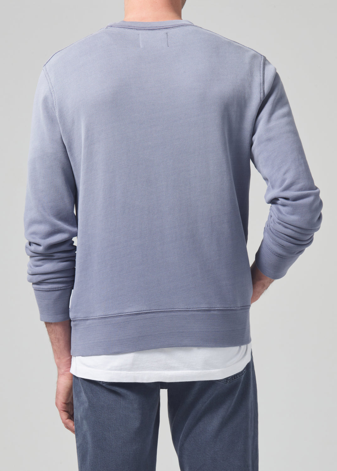 Crew Neck Indigo Hacci Sweatshirt main image 1