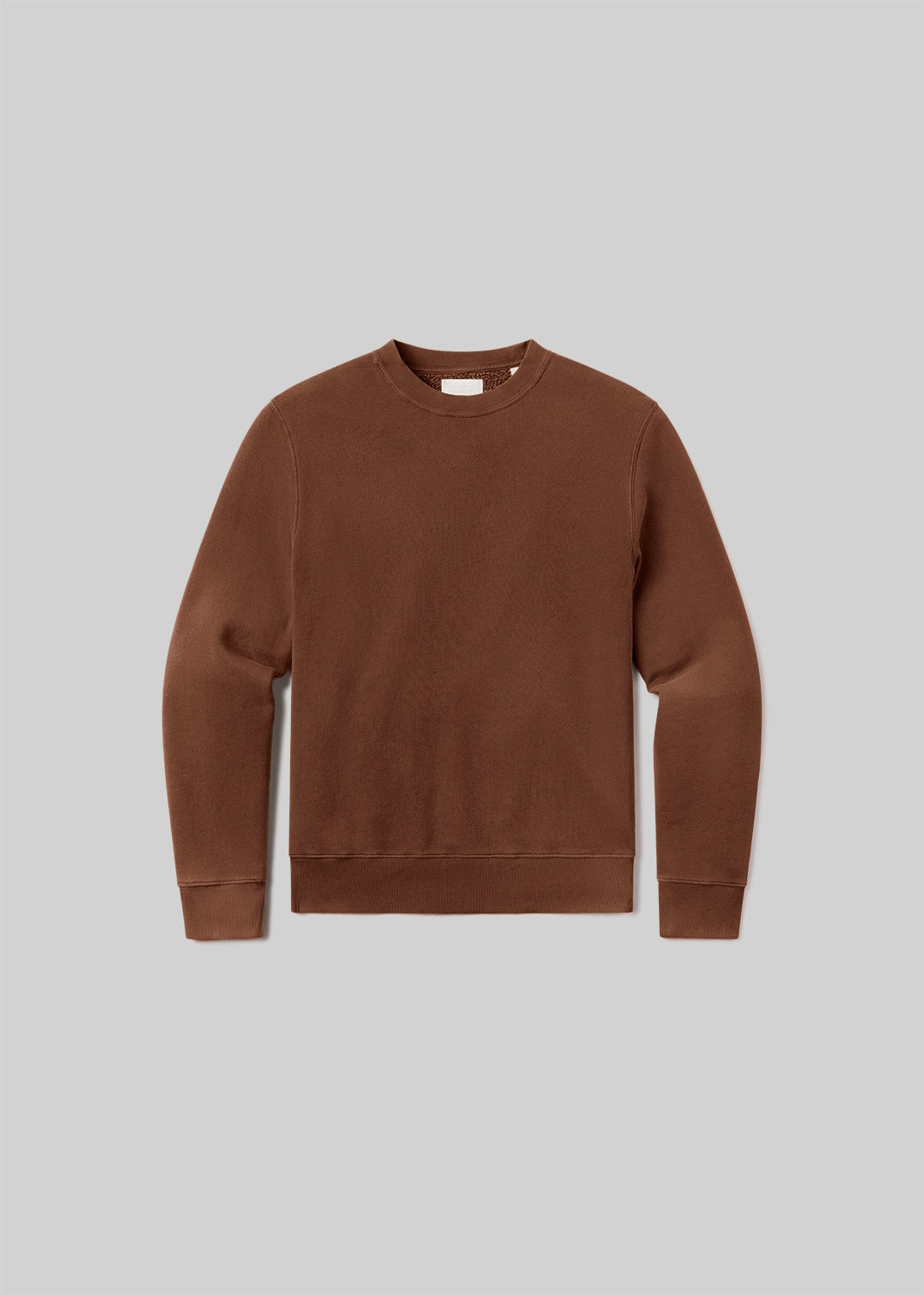 Vintage kelp brown crewneck sweatshirt, front product view