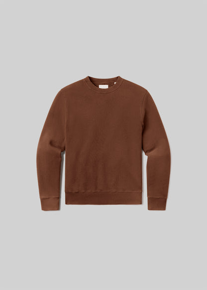 Vintage kelp brown crewneck sweatshirt, front product view