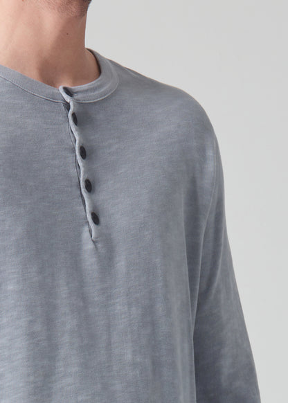 Classic Henley in Moonstone detail