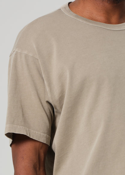 Box Tee in Pelican detail