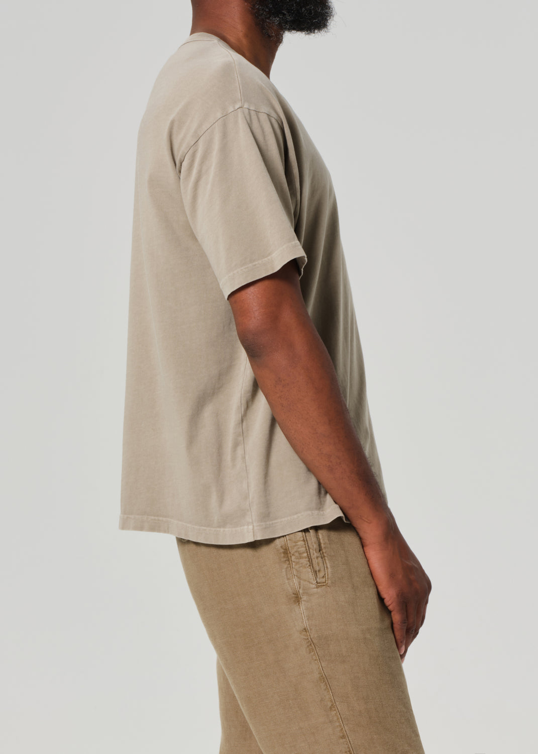 Box Tee in Pelican side