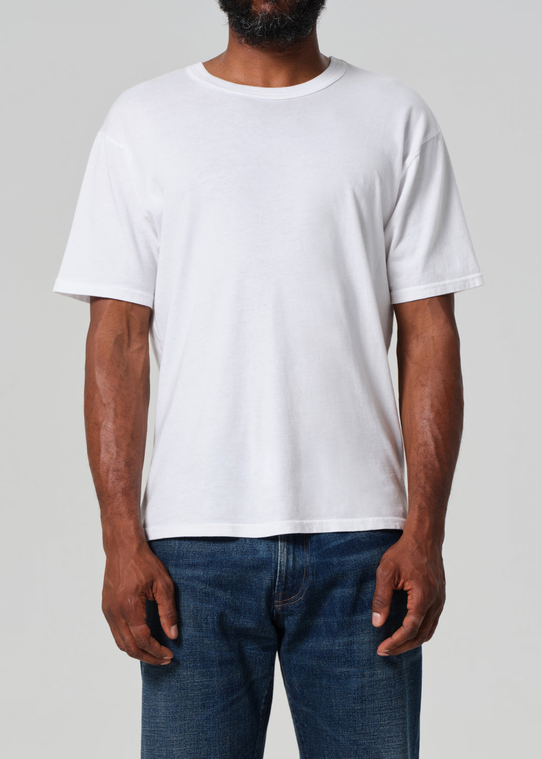 Box Tee in White front