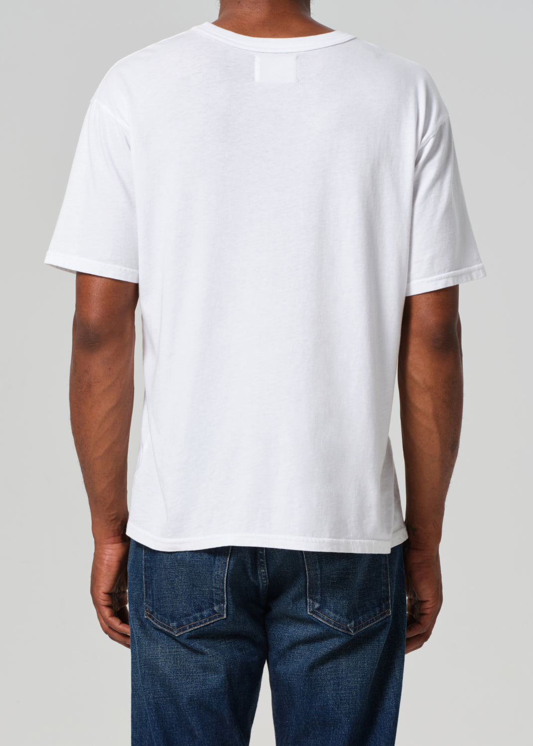 Box Tee in White back