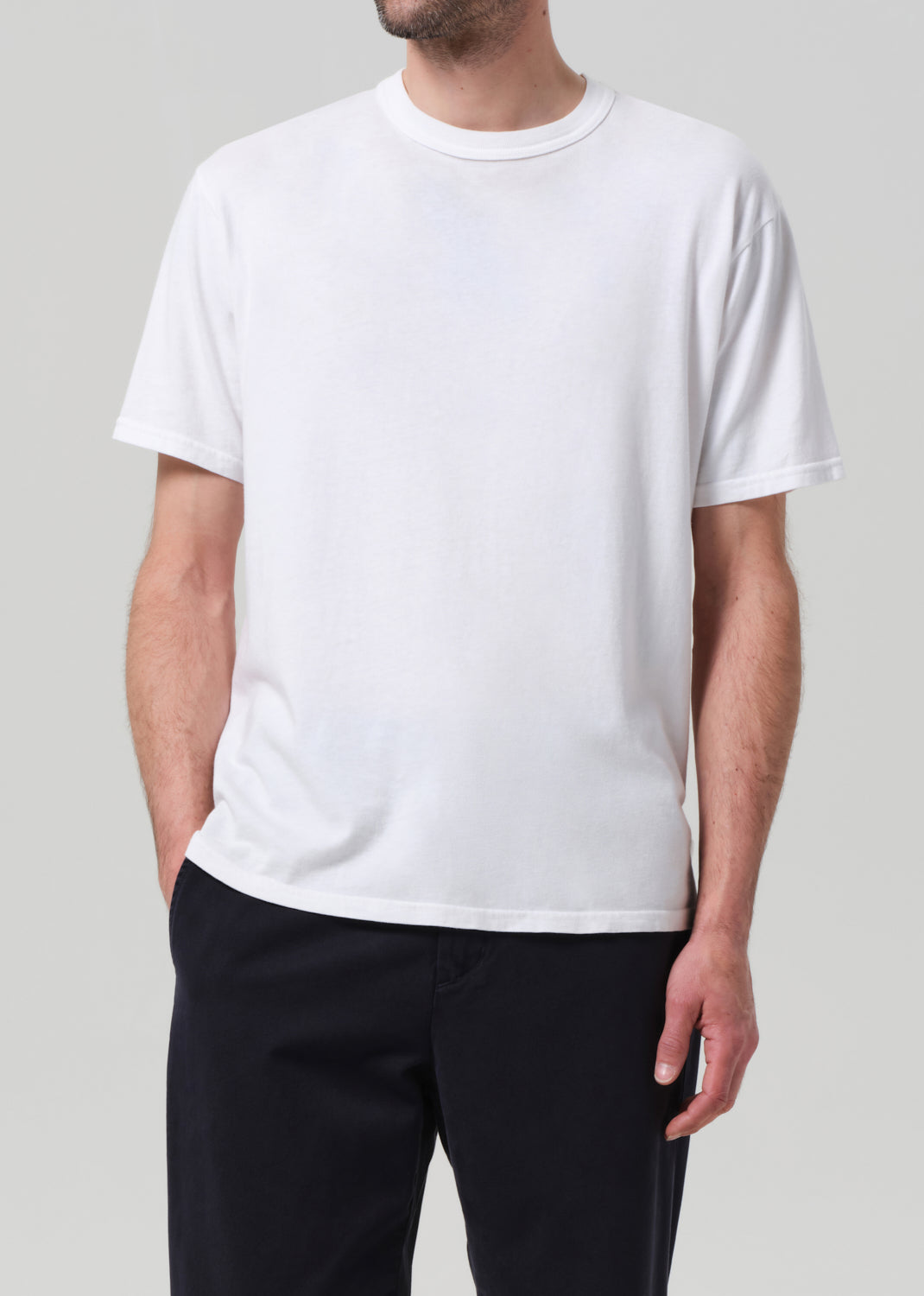 Box Tee in White front