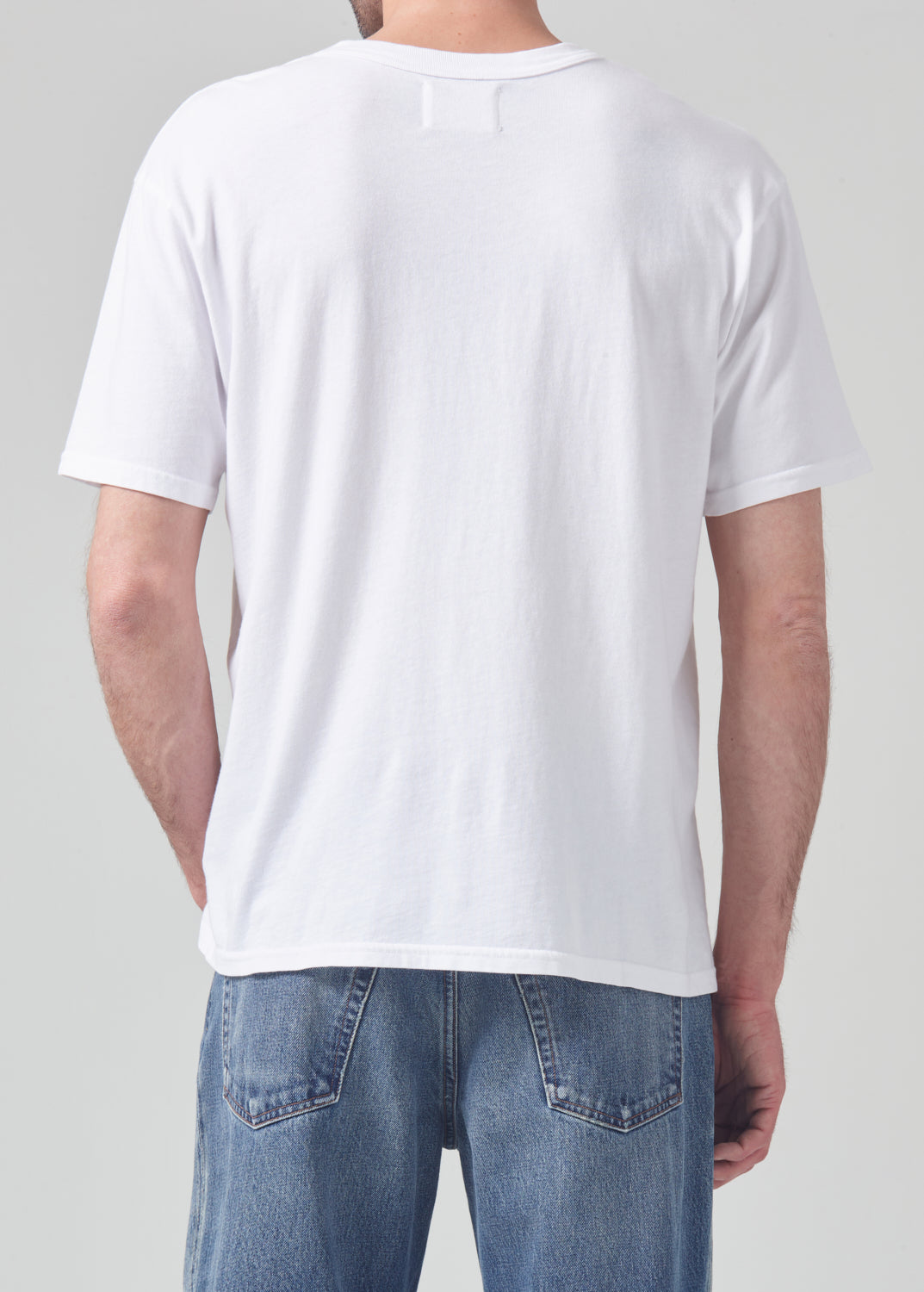 Box Tee  Brusehd Jersey in White