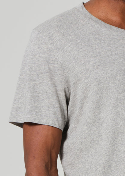 Everyday Short Sleeve Tee in Heather Grey detail