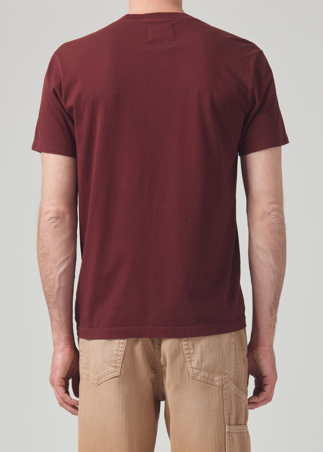 Everyday Short Sleeve Tee Slub Jersey in Smoked Hazel back