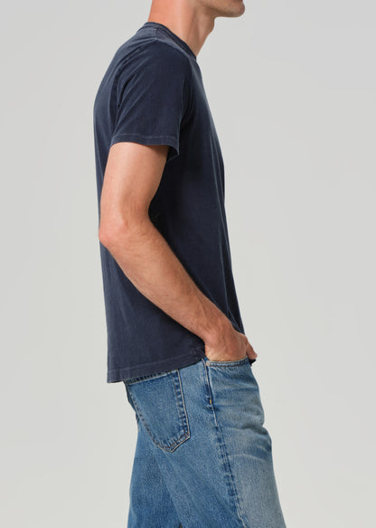 Everyday Short Sleeve Tee in Washed Marine side