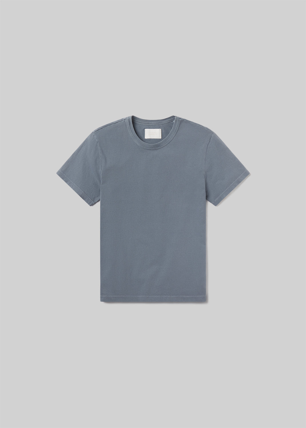 Everyday Short Sleeve Tee in Stone Blue flat
