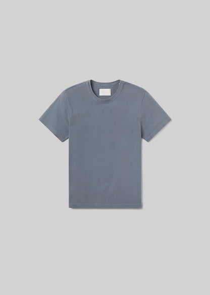 Everyday Short Sleeve Tee in Stone Blue flat