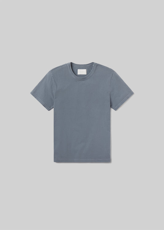 Everyday Short Sleeve Tee in Stone Blue flat