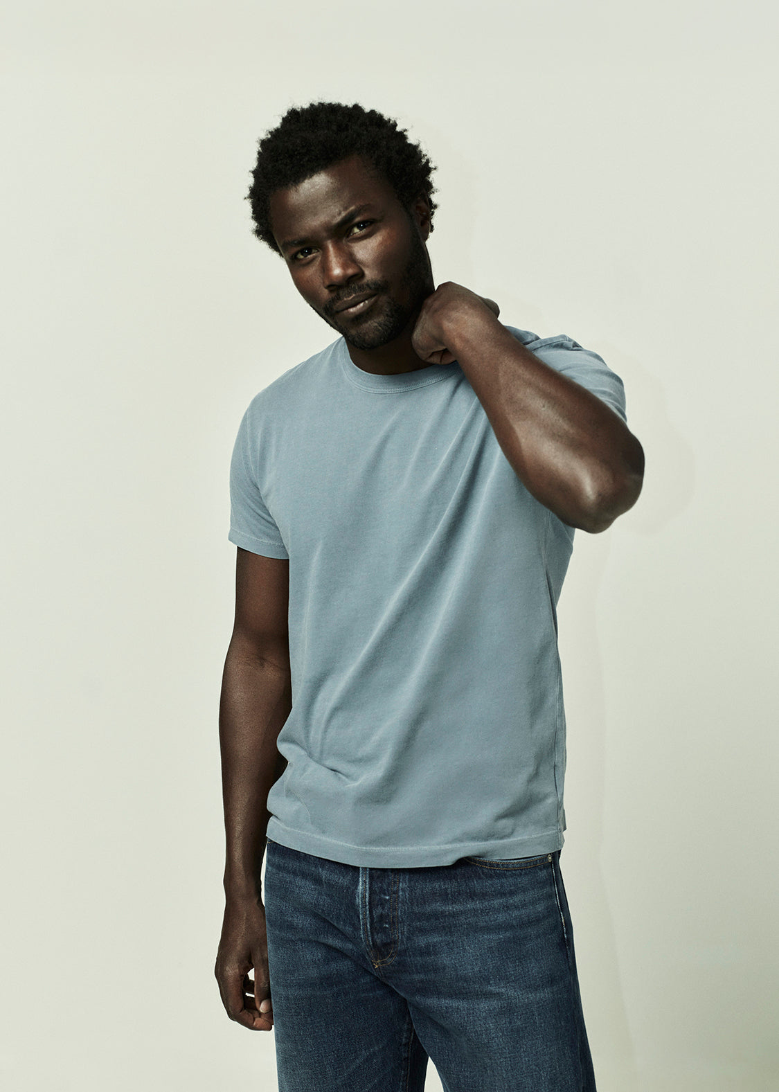 Everyday Short Sleeve Tee in Stone Blue