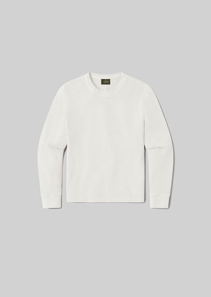 Waffle Crewneck in Canvas flat