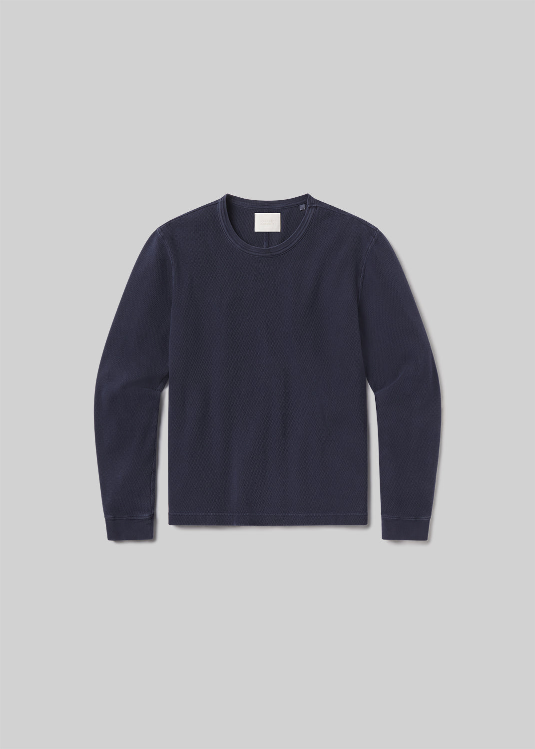 Waffle Crewneck in Vintage Navy flat