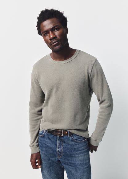 Waffle Crewneck in Fatigue