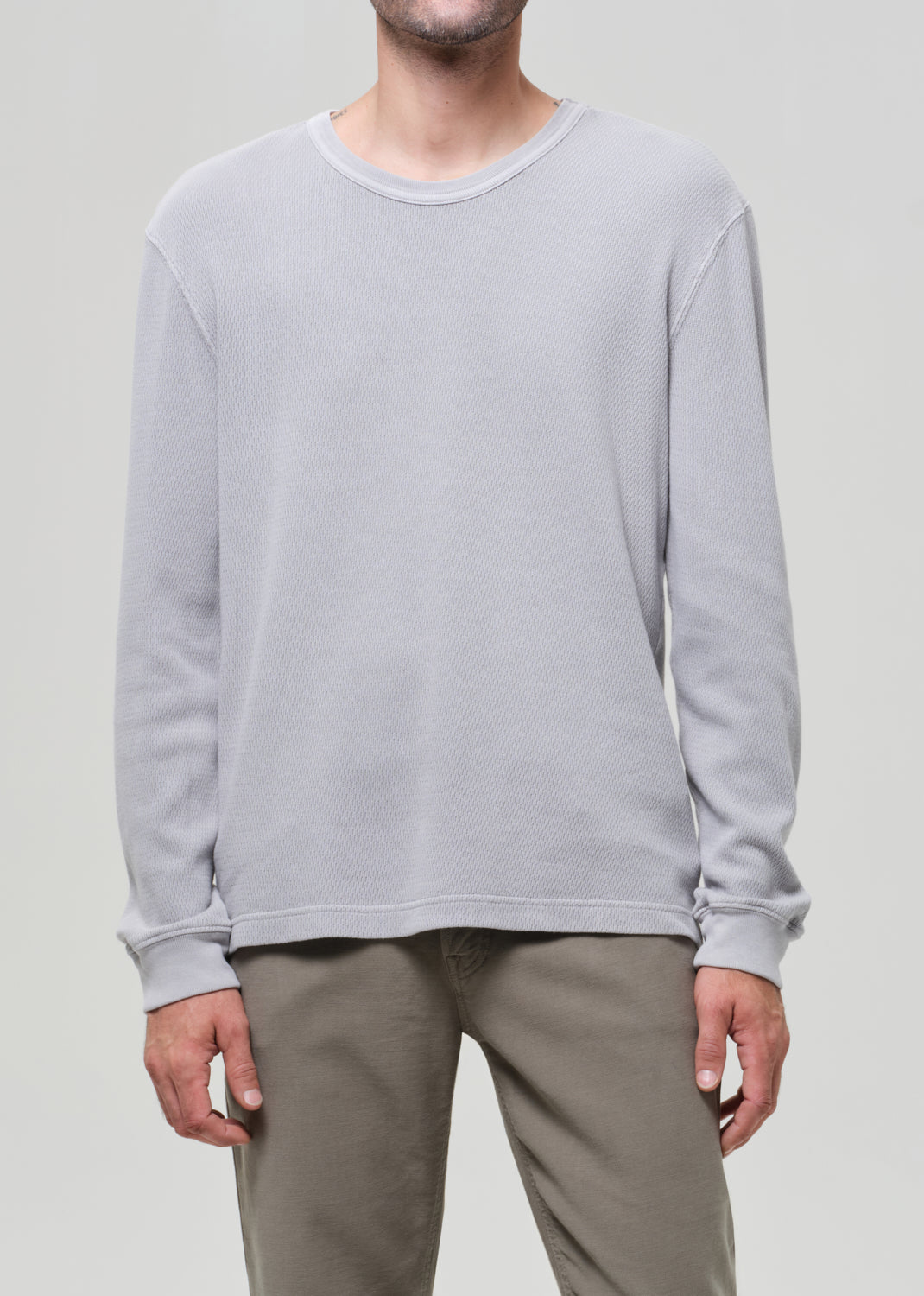 Waffle Crewneck in Stone Grey – Citizens of Humanity