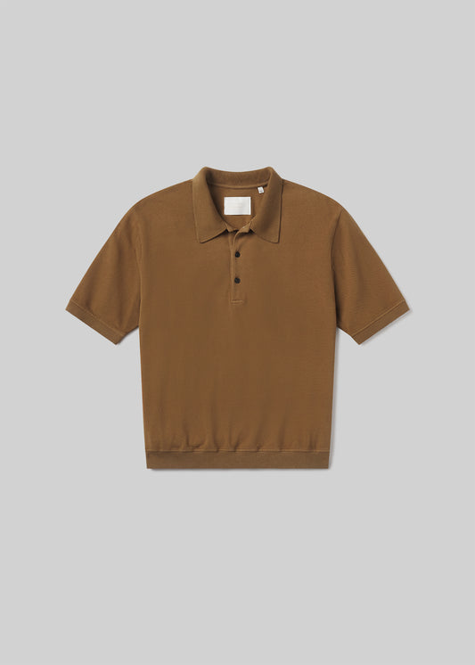 Banded Polo in Vintage Kelp flat