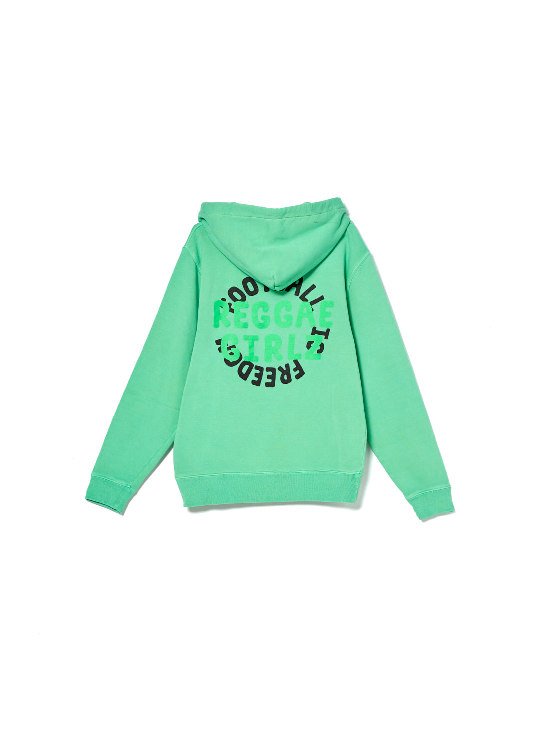 Reggae Girlz Unisex Hoodie in Green back