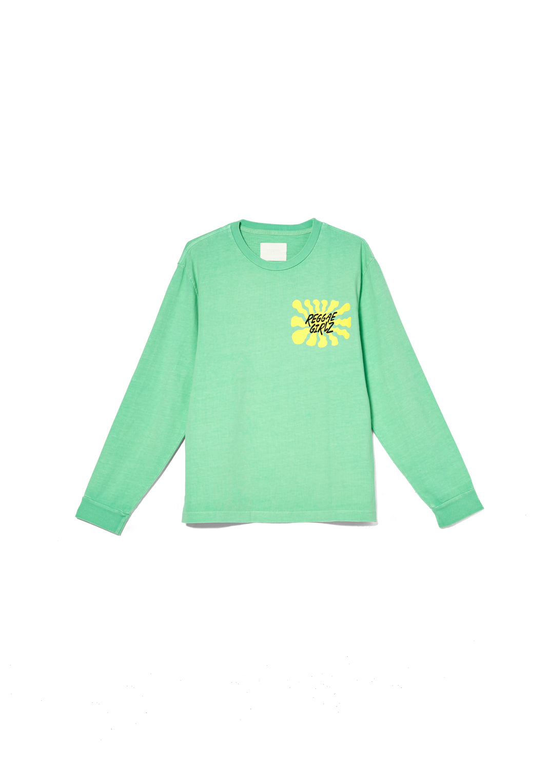 Reggae Girlz Unisex Long Sleeve Tee in Green front