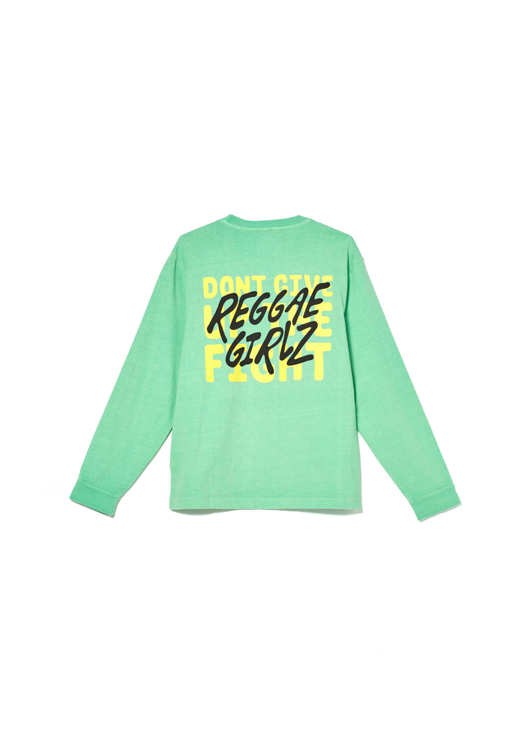 Reggae Girlz Unisex Long Sleeve Tee in Green back