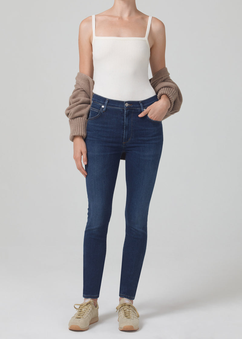 Chrissy High Rise Skinny in Morella front
