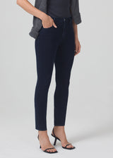 Rocket Ankle Mid Rise Skinny in Ultra Marine detail