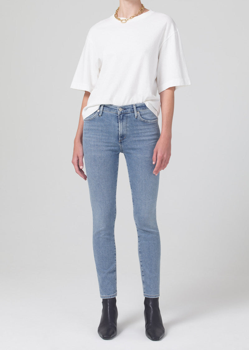Rocket Ankle Mid Rise Skinny Jeans in Vivant front