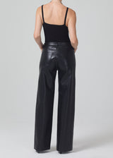 Annina High Rise Wide Leg Recycled Leather in Black back