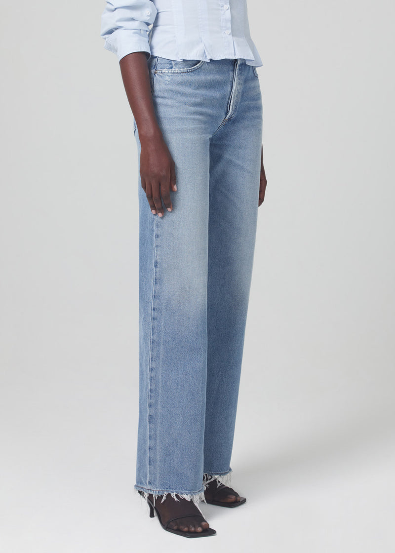 Annina High Rise Wide Leg Jeans 30" in Crescent front
