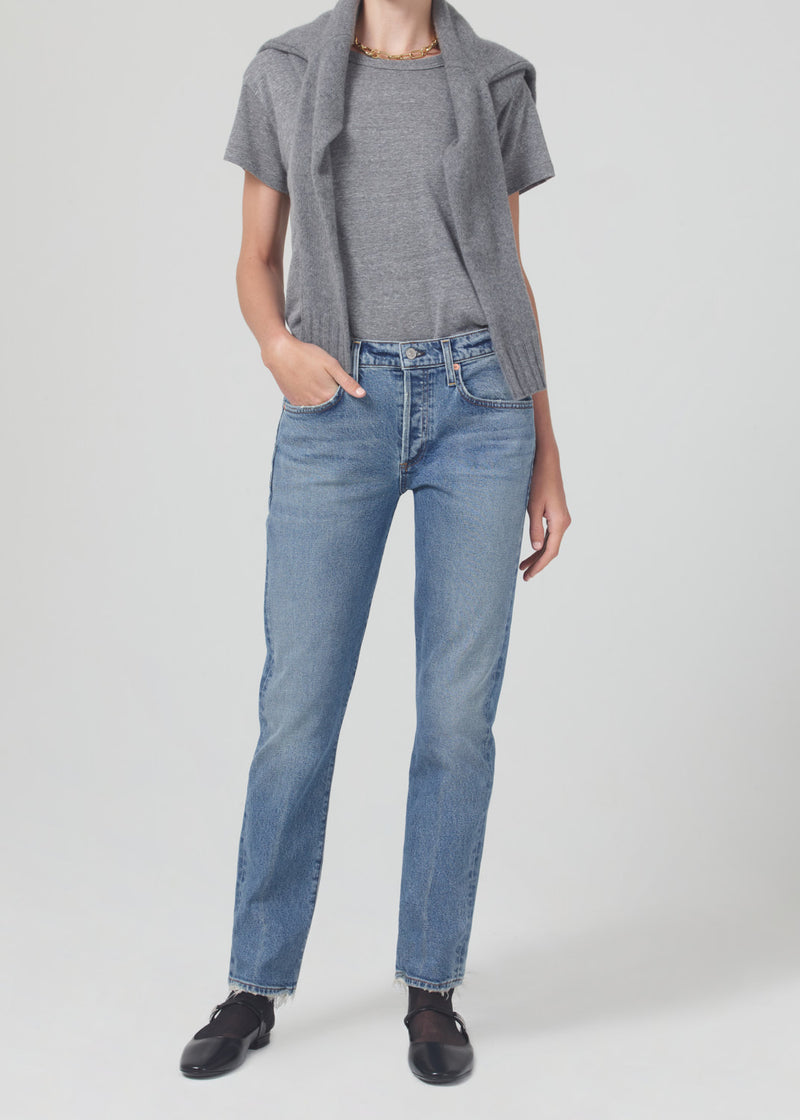 Emerson Mid Rise Relaxed 29" Jeans in Dimple front