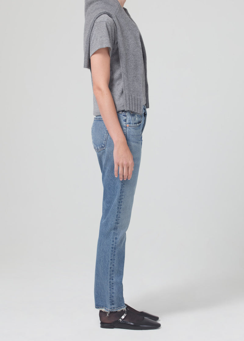 Emerson Mid Rise Relaxed 29" Jeans in Dimple side