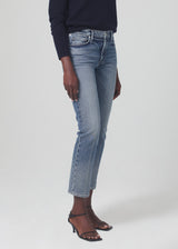 Ella Mid Rise Crop Slim Jeans in Ascent front