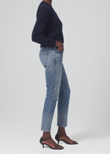 Ella Mid Rise Crop Slim Jeans in Ascent side