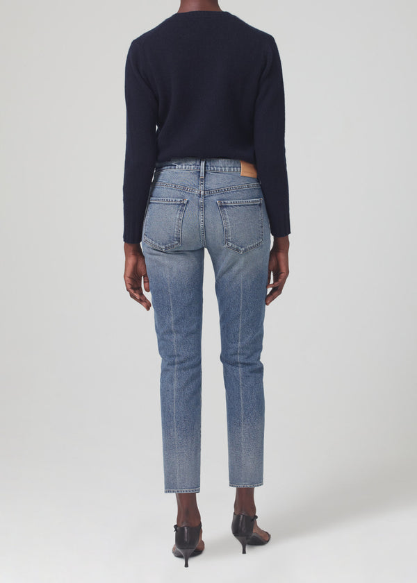 Ella Mid Rise Crop Slim Jeans in Ascent back