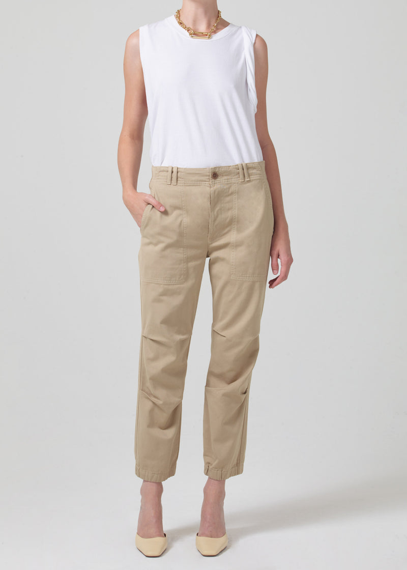 Women's Multi-Pocket Button Fly Cuffed Cargo Pants in 2 Colors