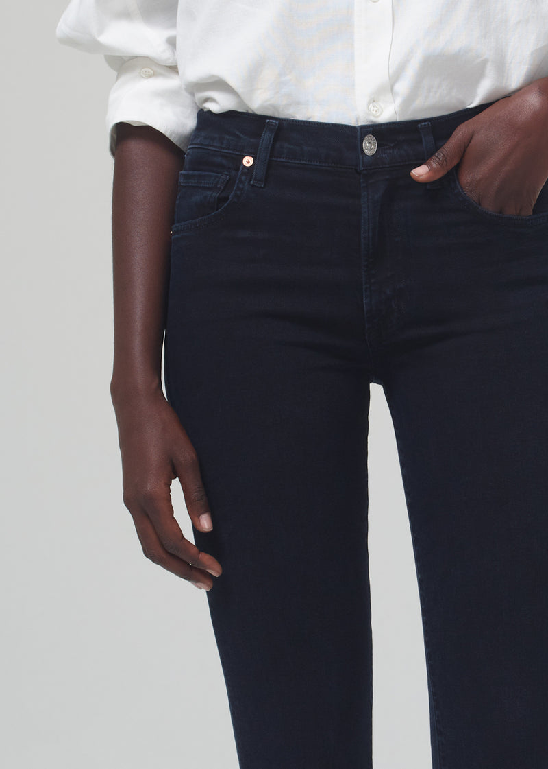 Emannuelle Low Rise Bootcut Jeans 30" in Inkwell detail